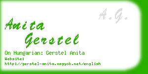 anita gerstel business card